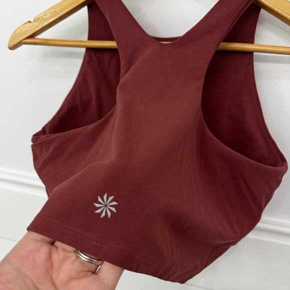Women’s Athleta Conscious Crop Bra Top Burgundy Gray Lot Of Two Small S - Picture 8 of 11
